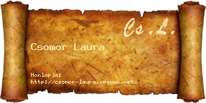 Csomor Laura névjegykártya
